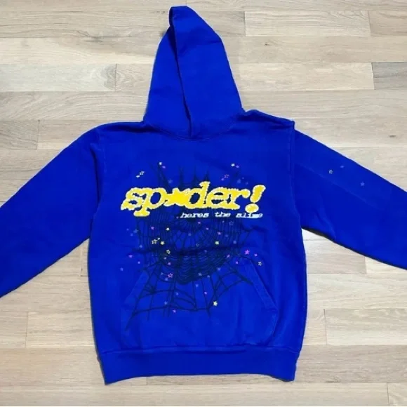 Spider Worldwide × Young Thug Sp5der TC Blue Hoodie - Shirts
